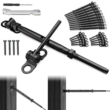 10 Pair 1/8" Black Cable Railing Kit Swage Toggle Turnbuckle Hardware