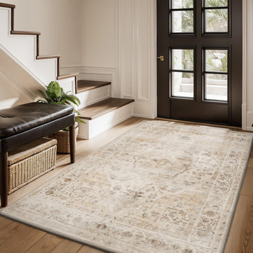 3X5 Area Rug-Soft Washable Vintage Throw Accent Rugs for Living Room, Entryway, Bedroom, Kitchen, Ba