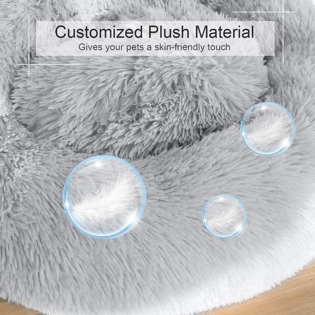 Dog Bed, Calming Dog Bed, Faux Fur Fluffy Dog Bed for Extra Large Dogs, Dog Bed for Humans Fits You and Pets, Pet