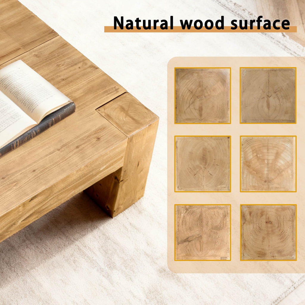 Square Large Coffee Table Mid Century Modern Center Table