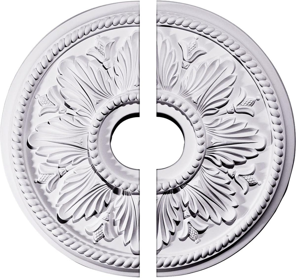 18 1/8"OD x 3 1/2"ID x 2 3/4"P Edinburgh Ceiling Medallion, Fits Canopies up to 5-1/8", 2 Piece