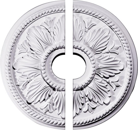 18 1/8"OD x 3 1/2"ID x 2 3/4"P Edinburgh Ceiling Medallion, Fits Canopies up to 5-1/8", 2 Piece