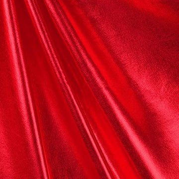 Red Foil Metallic Spandex Fabric - by The Yard