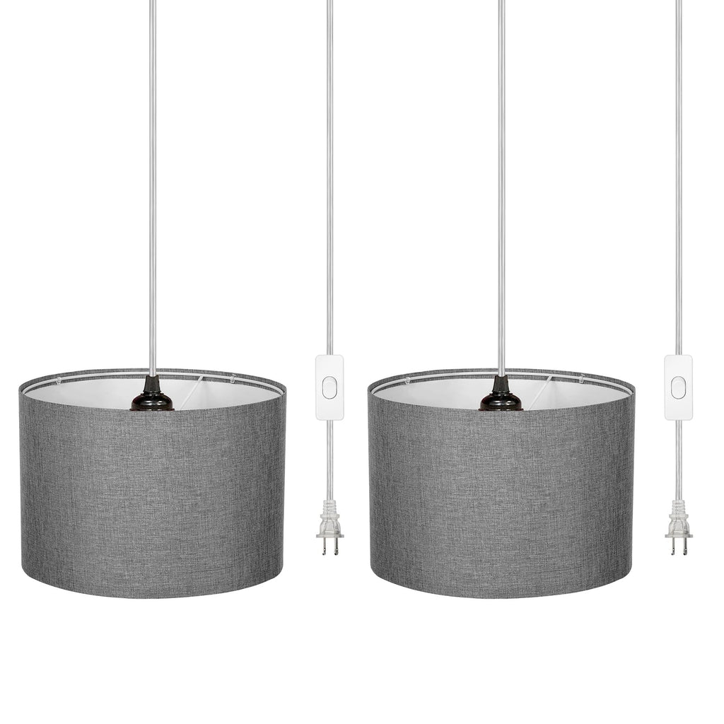 15FT Plug in Pendant Light with Switch, Hanging Lamp with Plug in Cord, Hanging Light Pendant Lamp with Remote