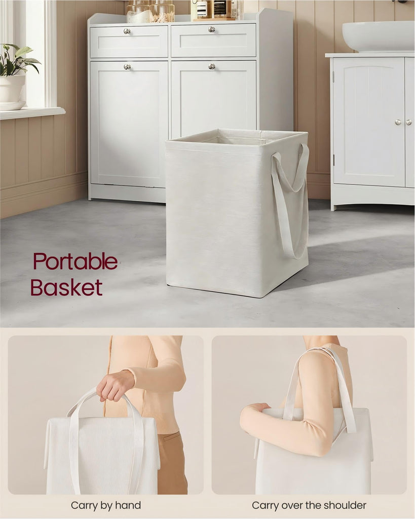Laundry Cabinet with Tilt-Out Basket, 2 Drawers, 2 Baskets