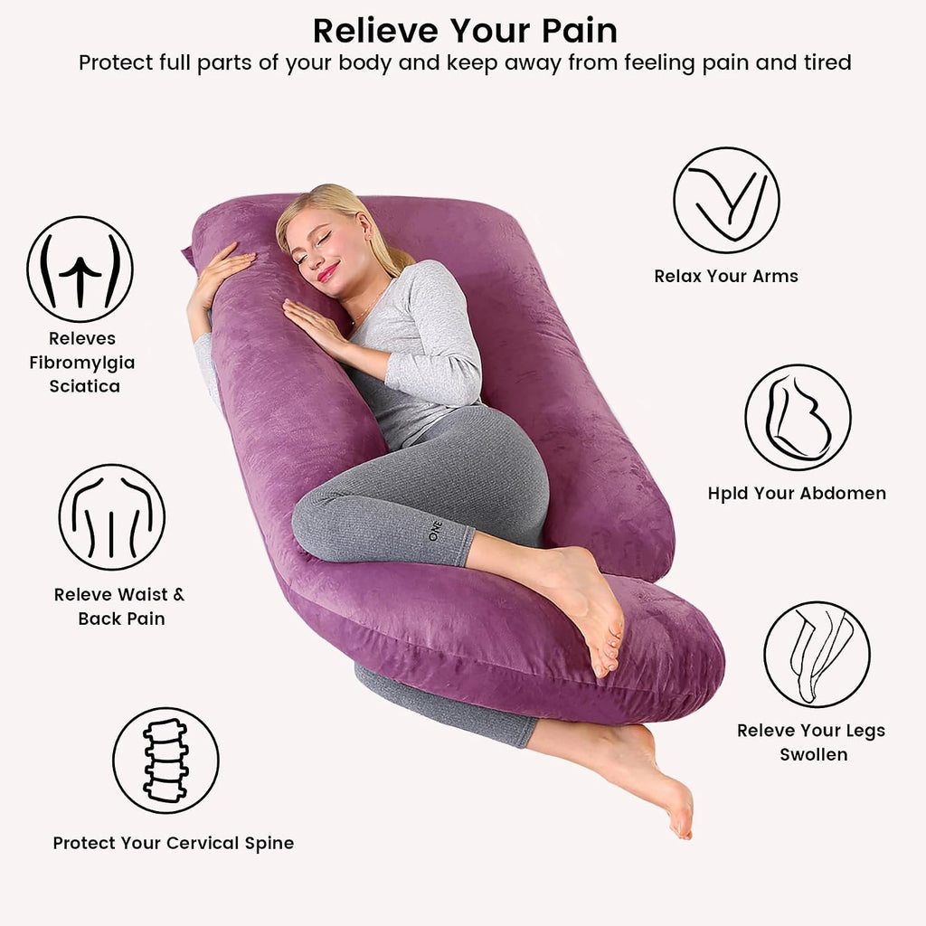 Pregnant Pillows for Sleeping, 70 Inch u Shaped Pillow Maternity Pillow with Removable Cover, Provide Sleep Support
