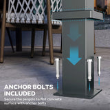 80S Louvered Pergola 10' x 10', Modern Style with Adjustable - Image 4