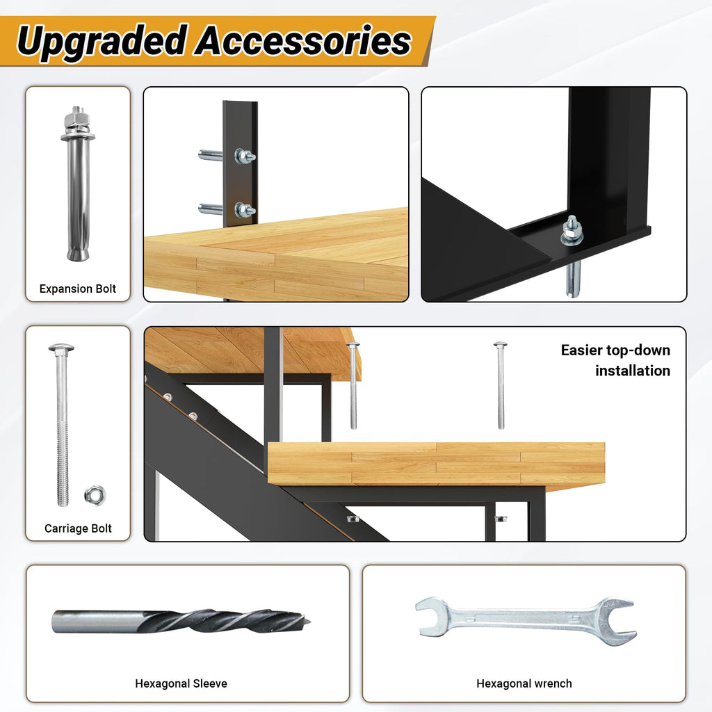 7-Step Stair Step Riser with Reinforcing Support Legs, 3 Packs
