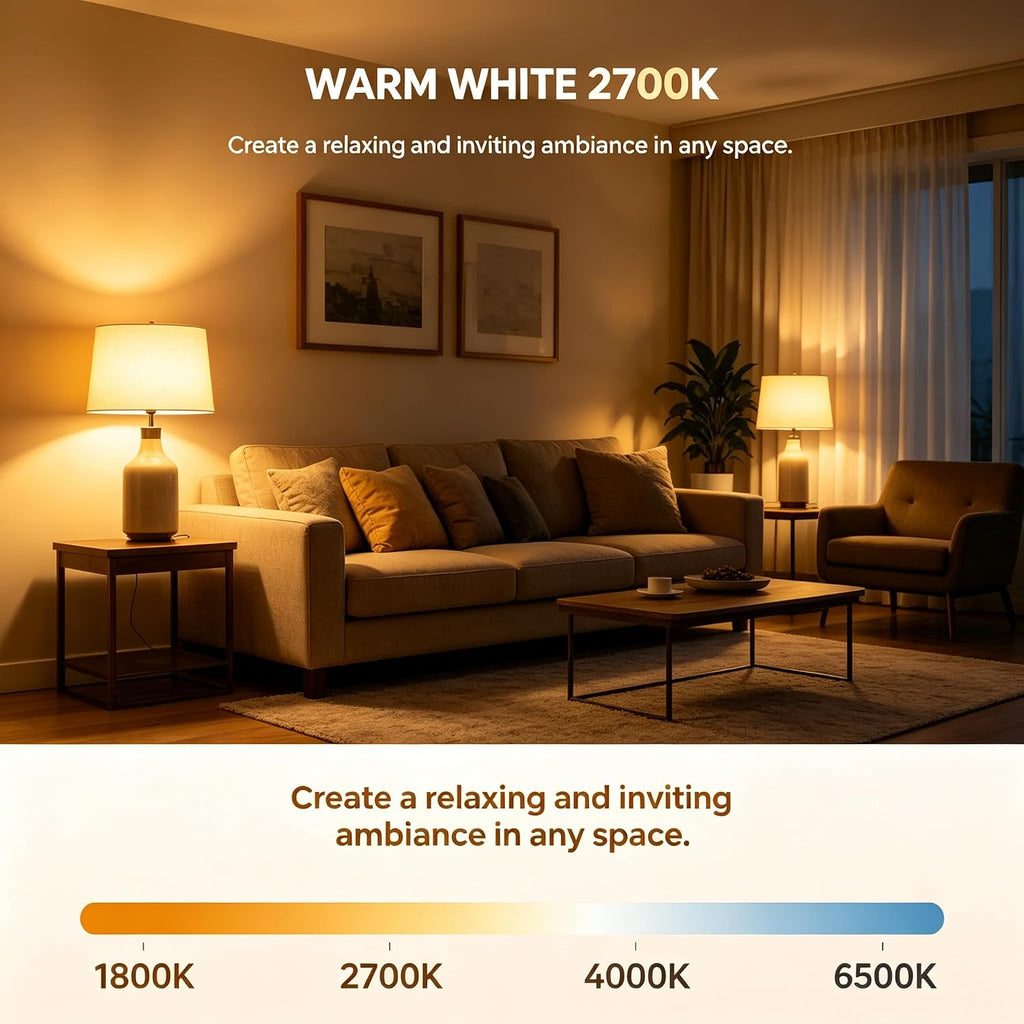 E26 LED Light Bulb, 6 Packs T45/T14 Non Dimmable 2700K Warm White LED Bulb, 4W Equivalent 40W, E26 Tubular Light