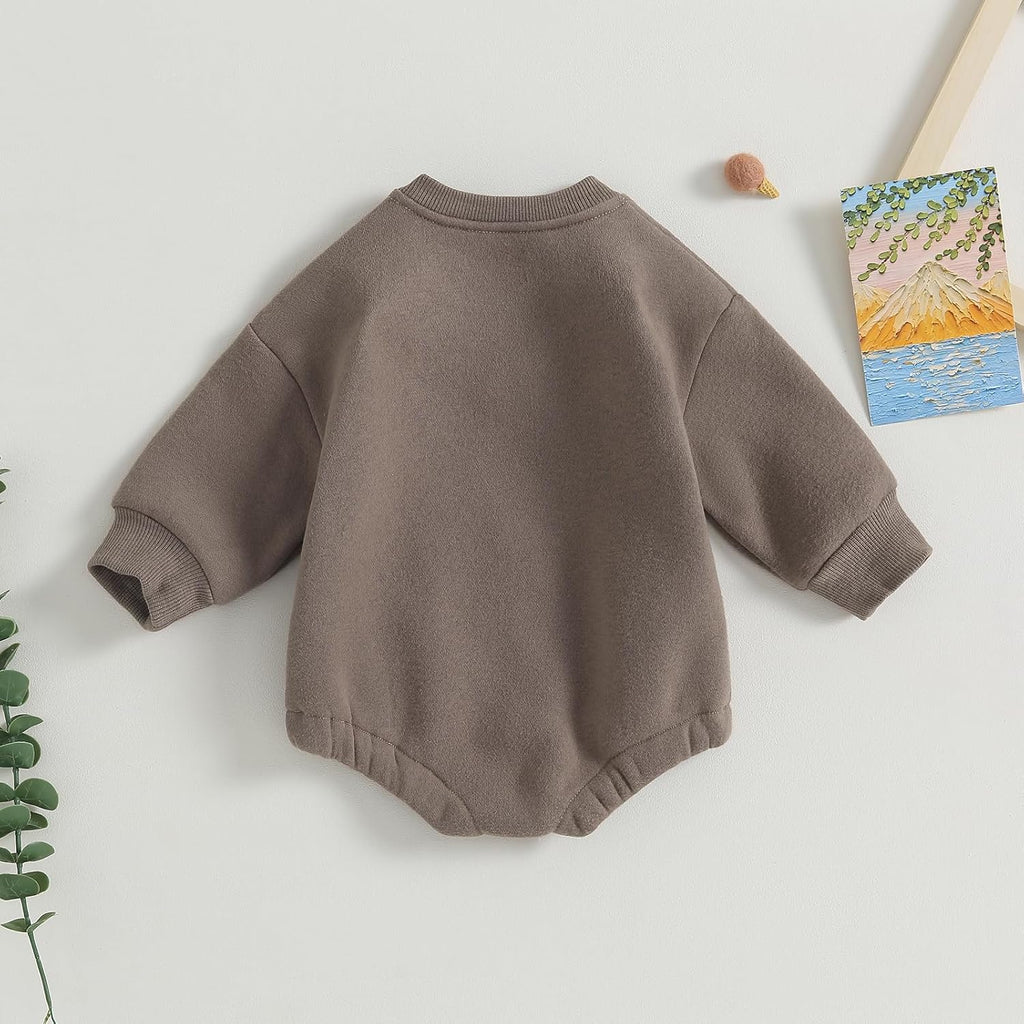 Infant Baby Boy Oversized Romper Sweater Bodysuits Coming Home Outfit Neutral Clothes