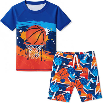 Toddler Boy Swimsuit Kids Swimsuit Boys Two Pieces Shark Swimsuit Toddler Rash Guard and Trunk