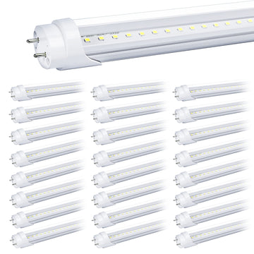 25-Pack T8 LED Bulbs 4 Foot Tube Light, 4ft LED Shop Garage Light