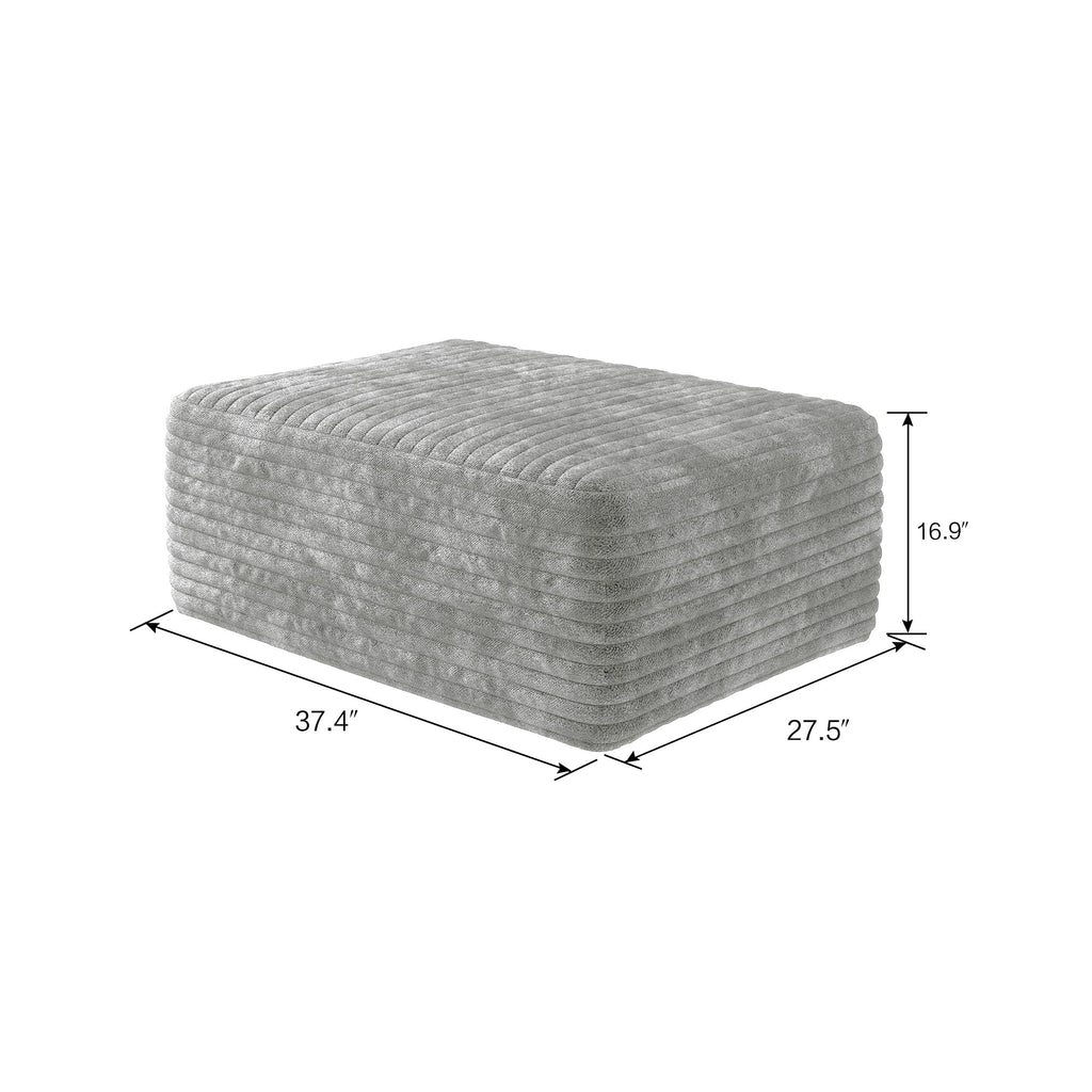 135" U Shaped Sectional Couch with Ottoman, Large Sectional Couches, Plush Corduroy Convertible Sleeper Sofa
