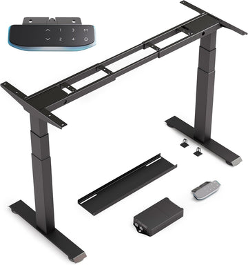 Dual Motor Standing Desk Frame - Heavy Duty, Powerful, 3 Stages Electric Height Adjustable Stand Up Desk Frame for