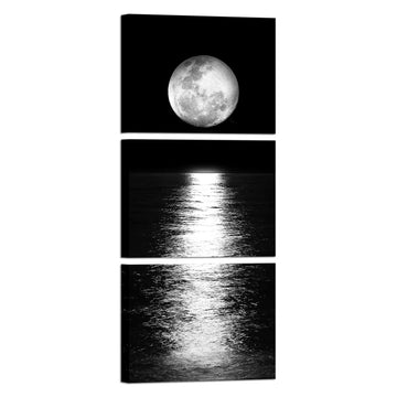 3 Pieces Full Moon Phase Vertical Wall Art