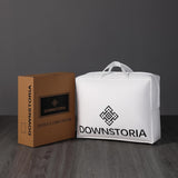 Feather Down Comforter King Duvet Insert, Light Weight True Baffle-Box Noiseless Bedding Comforters