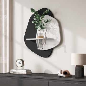 3D Textured Black and White Abstract Wall Art, 20x24 Inch