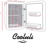 10L Mini Fridge for Bedroom - Car, Office Desk & College Dorm Room - 12V Portable Cooler & Warmer for Food, Drinks