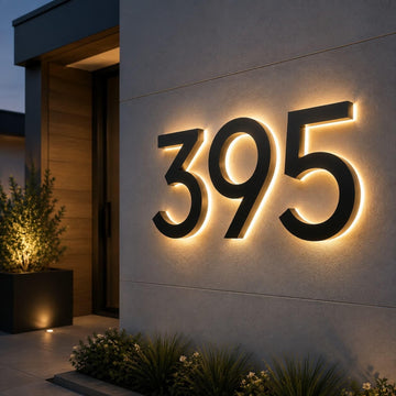 Custom LED House Numbers for Outside Light Up