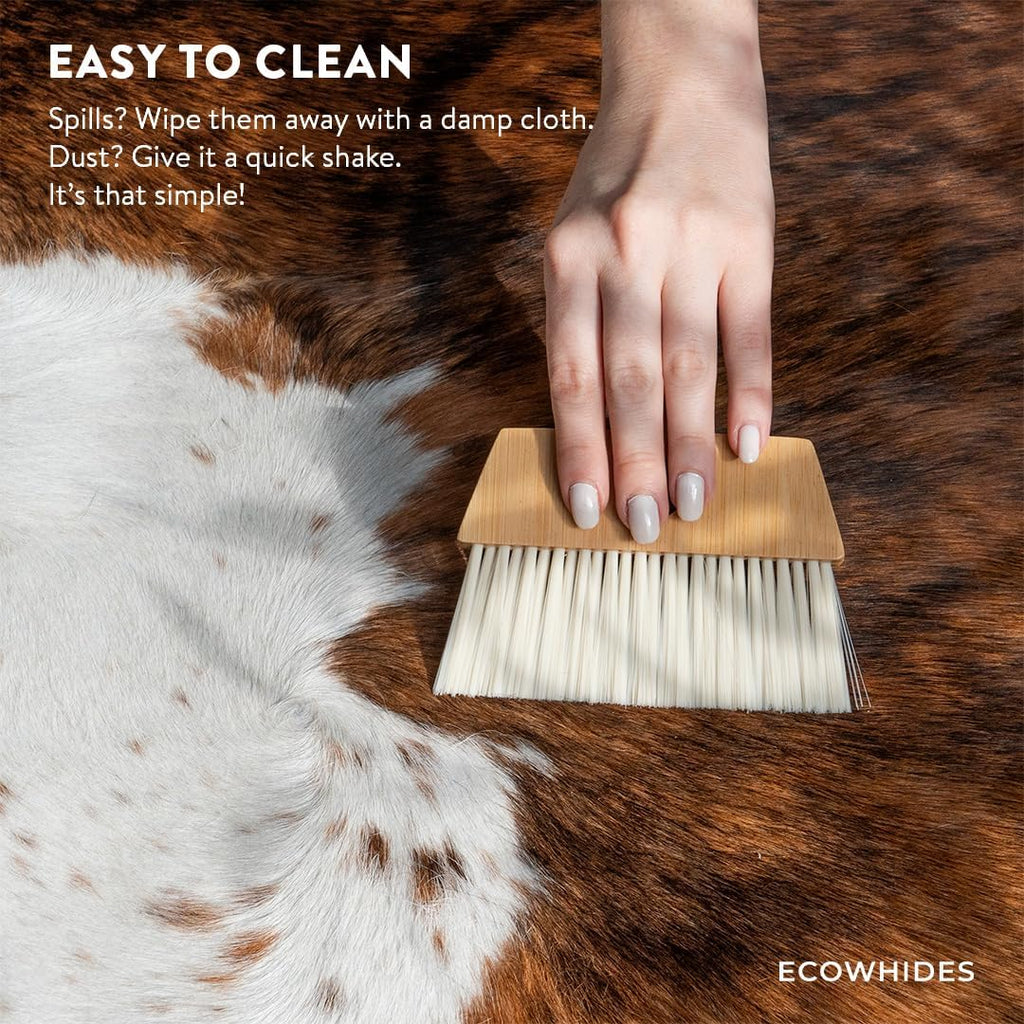 100% Genuine Brazilian Cowhide Rug, Brindle White Belly, One-of-a-Kind Real Hide, Luxury Cowskin Leather Area Rug