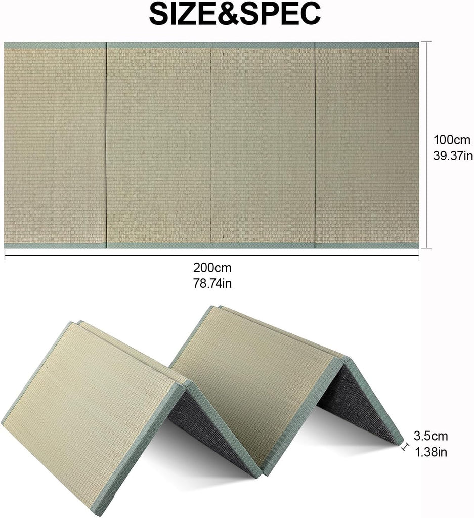 Tatami Mat, Tatami, Rug, Foldable Mattress, Roll up Rug, Japanese Floor Mattress, Floor Sleeping Japanese Futon