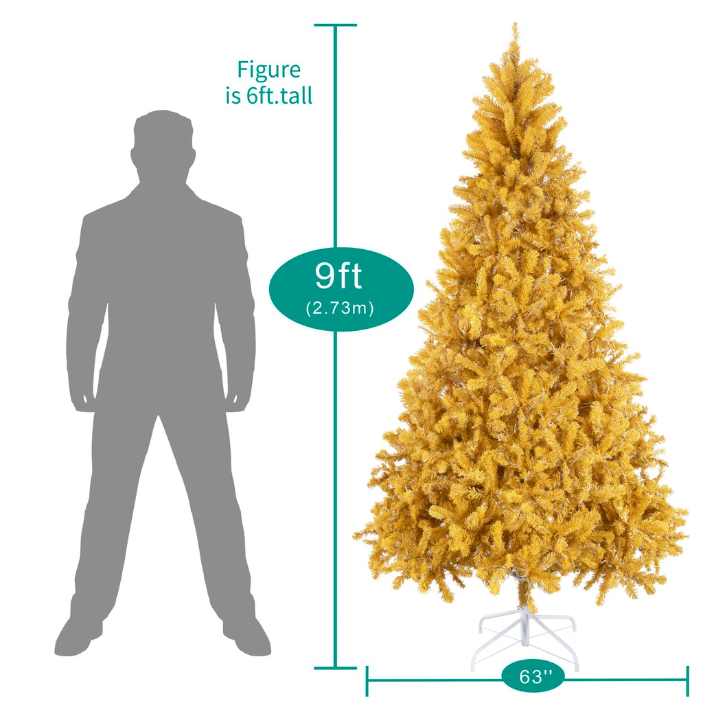 Maria 9 ft. Golden Pre-Lit Christmas Tree