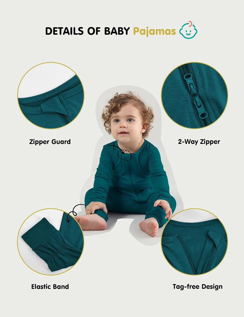 Bamboo Rayon Unisex Baby Footless Long Sleeve Romper Sleepers