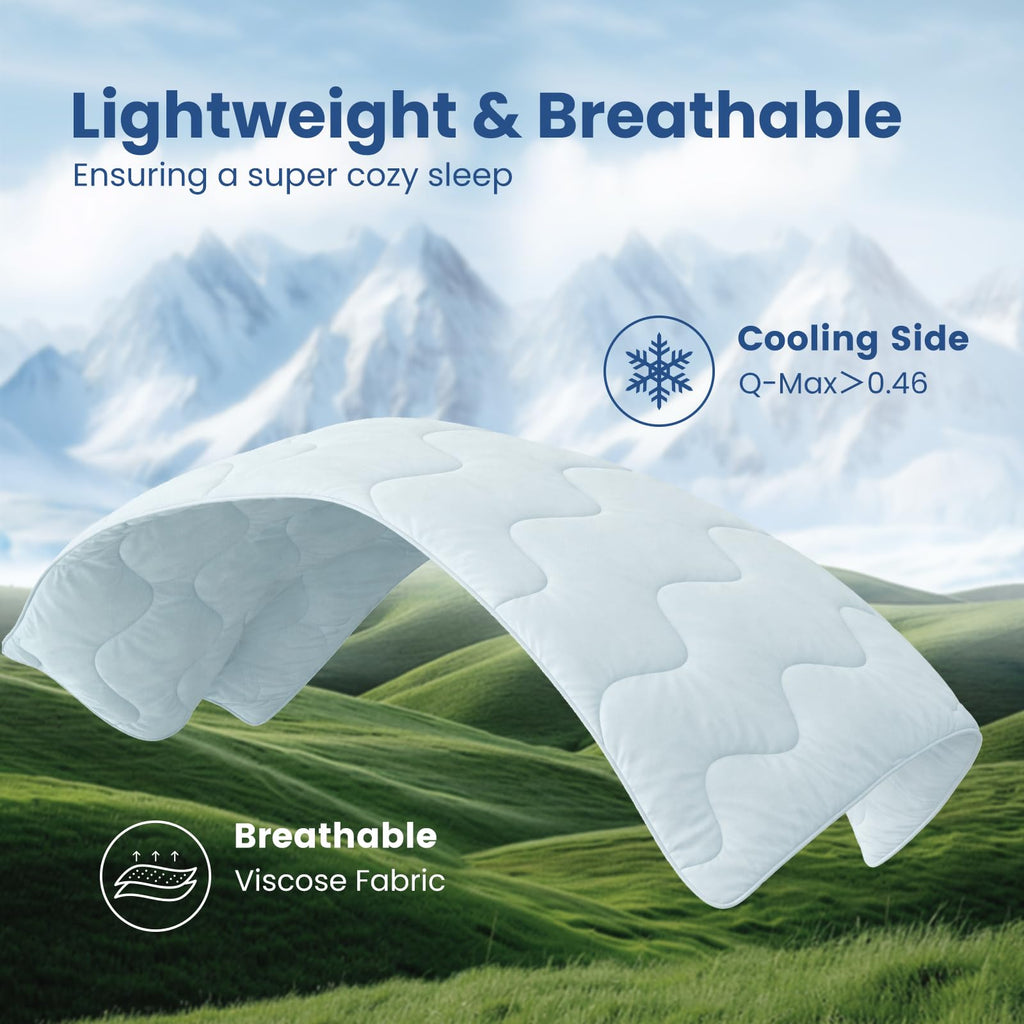 Cooling Comforter Twin Size for Hot Sleepers, Cool Blue