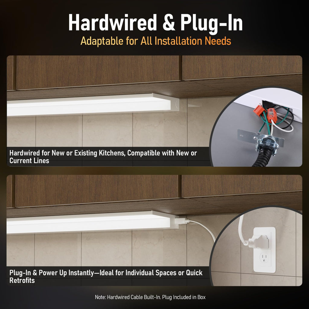 Ultra-Slim LED Under Cabinet Lighting Fits 24" Cabinets
