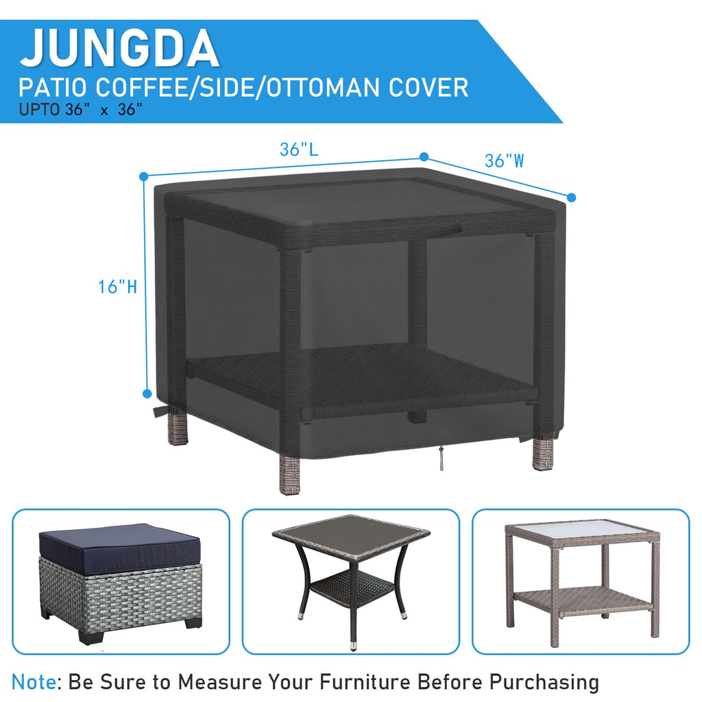 Outdoor Square Table Cover for 36 Inch Bistro Coffee Table