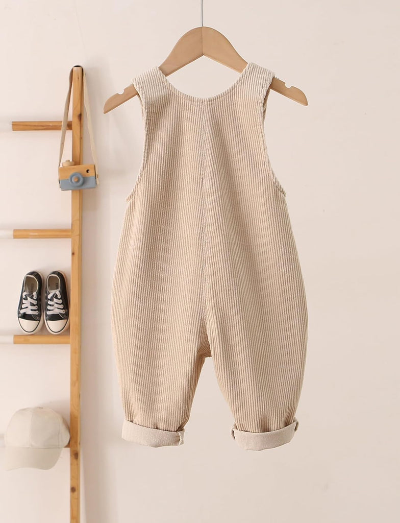 Baby Boys Girls Corduroy Overalls Romper Button Buttom Adjustable Suspender Corduroy Pants Clothing Outfit