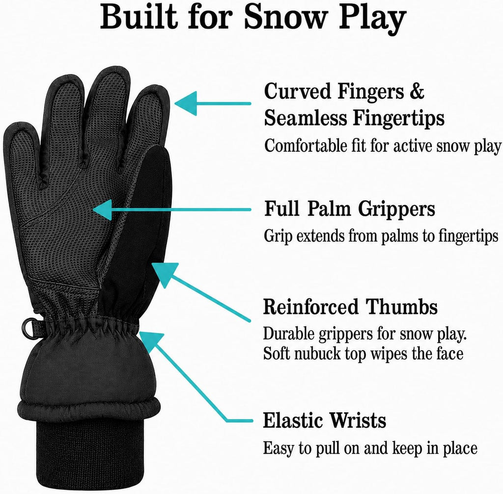 Kids Waterproof Winter Thinsulate Warm Gloves