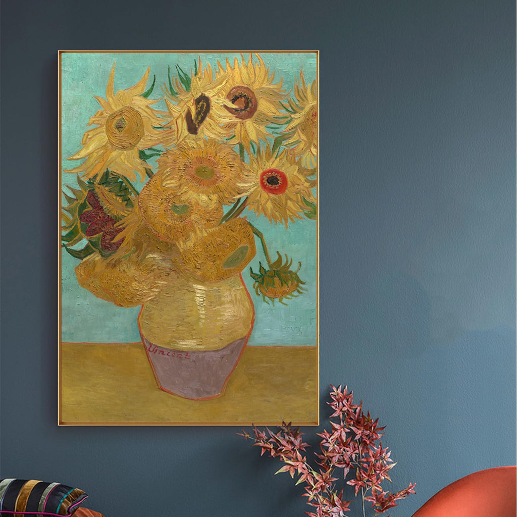 Vincent Van Gogh Poster - Sunflowers In A Vase Canvas Print - Fine Art Print - Landscape Oil Painting Reproductions