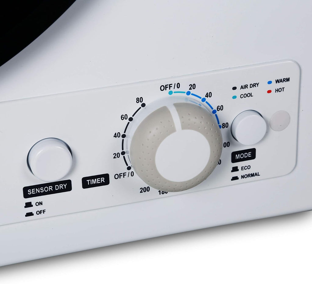 BCED26 Compact Dryer for Standard Wall Outlet, Small, 5 Modes, Load Volume 8.8 lbs., White