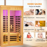 1 to 2 Person Infrared Saunas for Home, Dry Sauna for Home, Low Emf Infrared Sauna 1350W Indoor Saunas