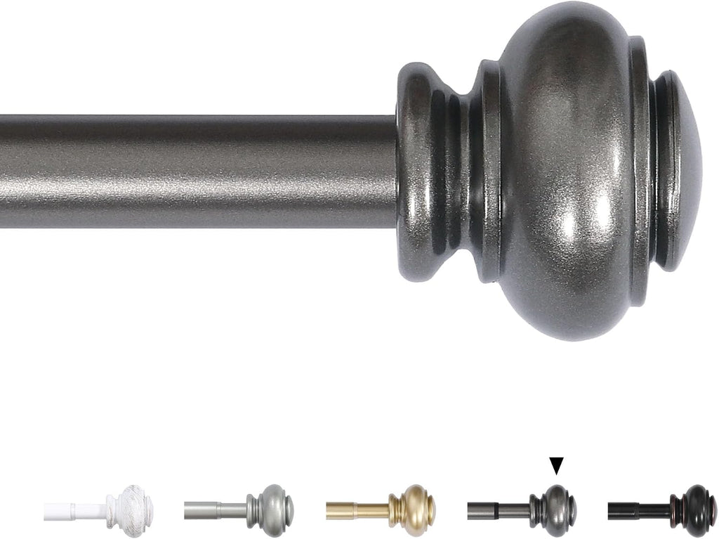 Curtain Rods for Windows 3/4 inch Diameter Adjustable Decorative Telescoping Curtain Rod
