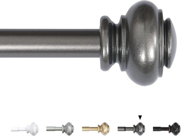 Curtain Rods for Windows 3/4 inch Diameter Adjustable Decorative Telescoping Curtain Rod