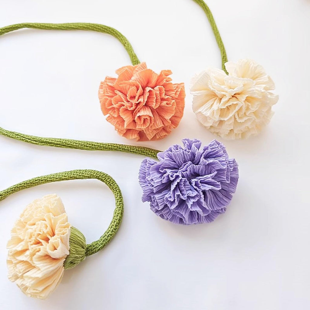 Handmade Curtains Tiebacks, Boho Flower Curtain Tie Backs Curtain Holder Tie Backs for Curtains Braided,Cute Flower