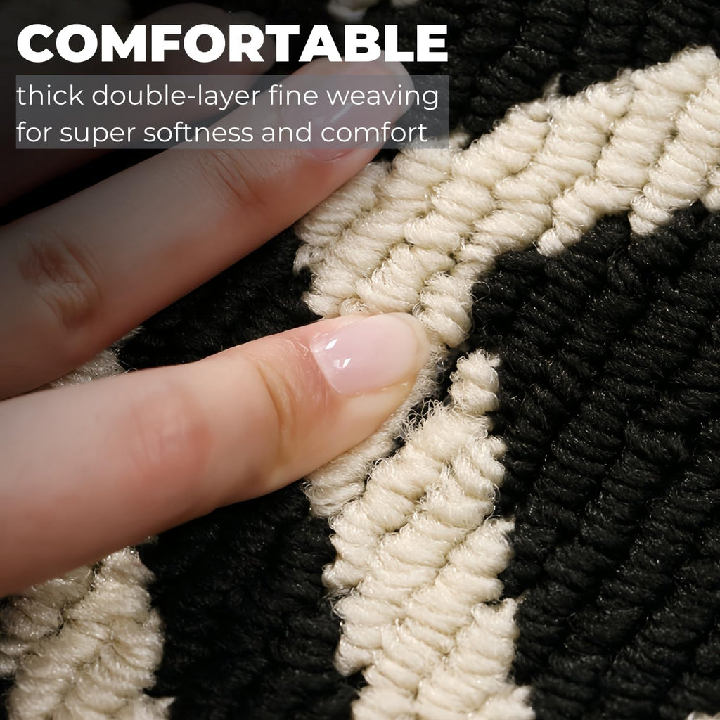 GIB Kitchen Rugs Mats for Floor Set of 2, Non Slip/Skid Kitchen Runner Rugs, Super Absorbent Machine Washable Soft