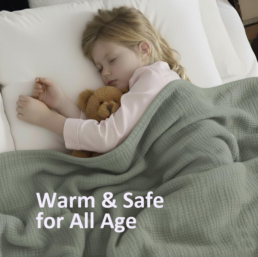 100% Organic Cotton Muslin Throw Blanket, 90"x90", Plant Dyed, Warm, Breathable Gauze Muslin Cotton