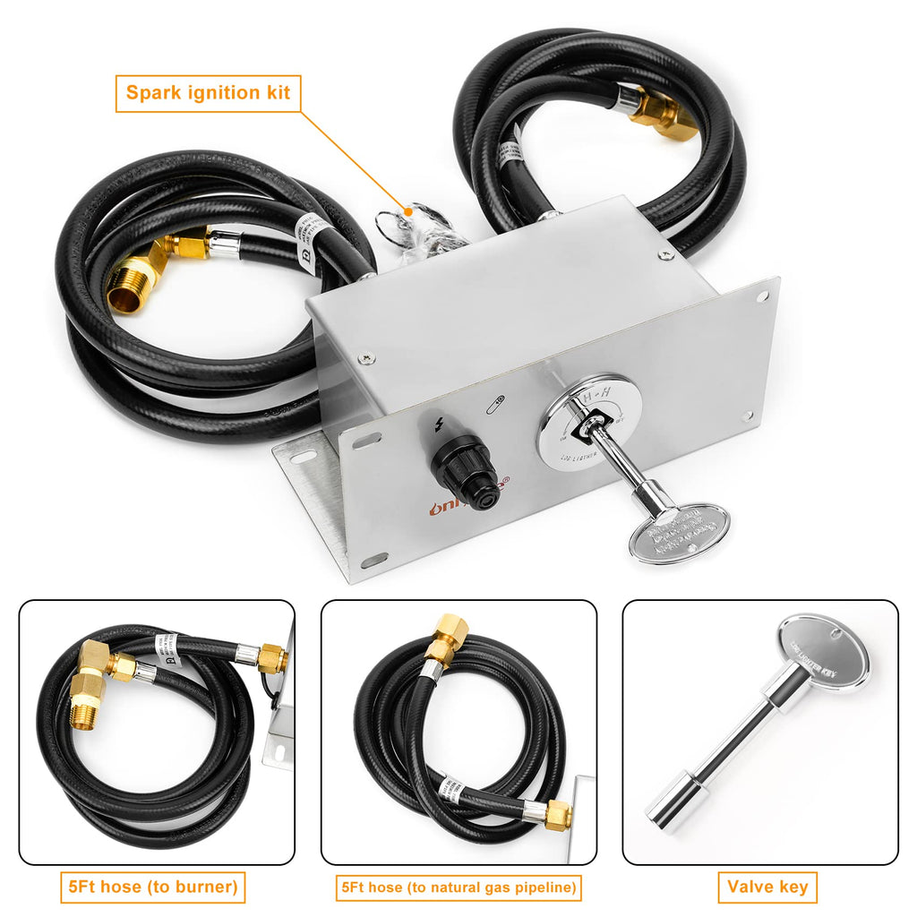 All-in-One Natural Gas Fire Pit Ignition System Kit