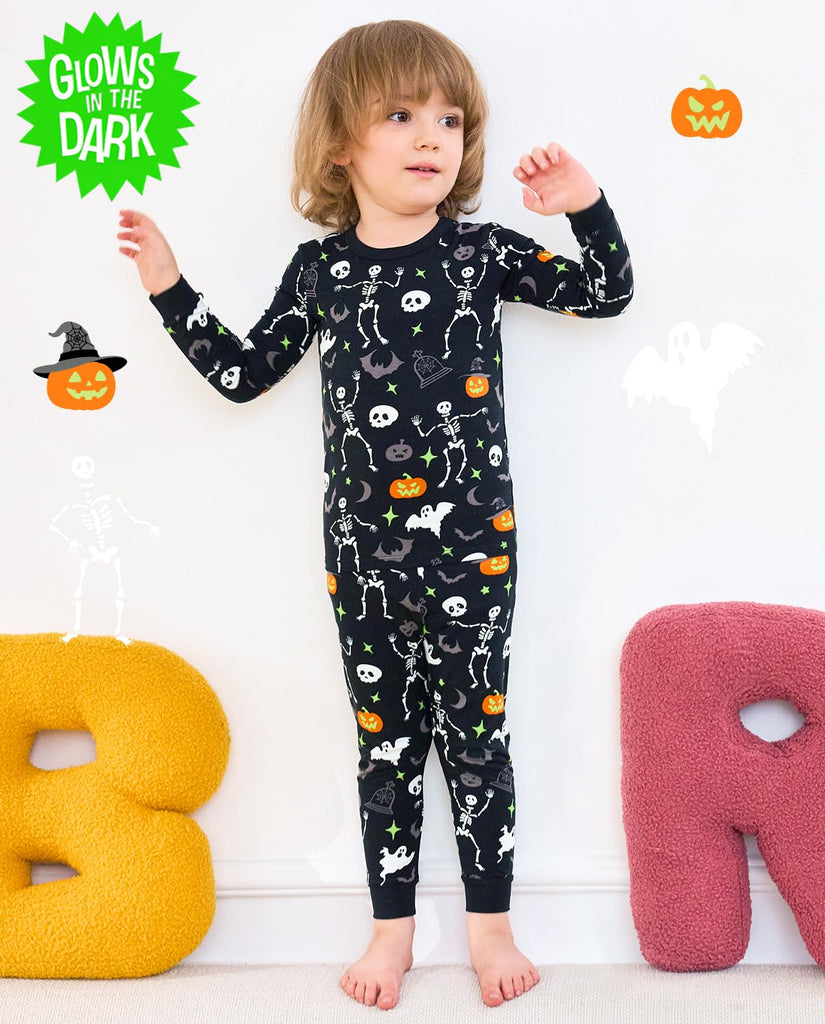 Bamboo Viscose Toddler Kids Pajamas Set, Long Sleeve Boys