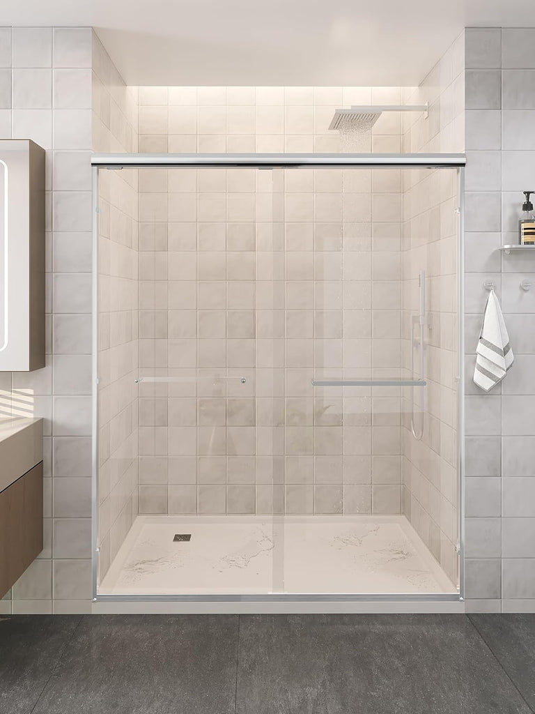 Glass Shower Door, 56"-60" W x 72" H Sliding Shower Door