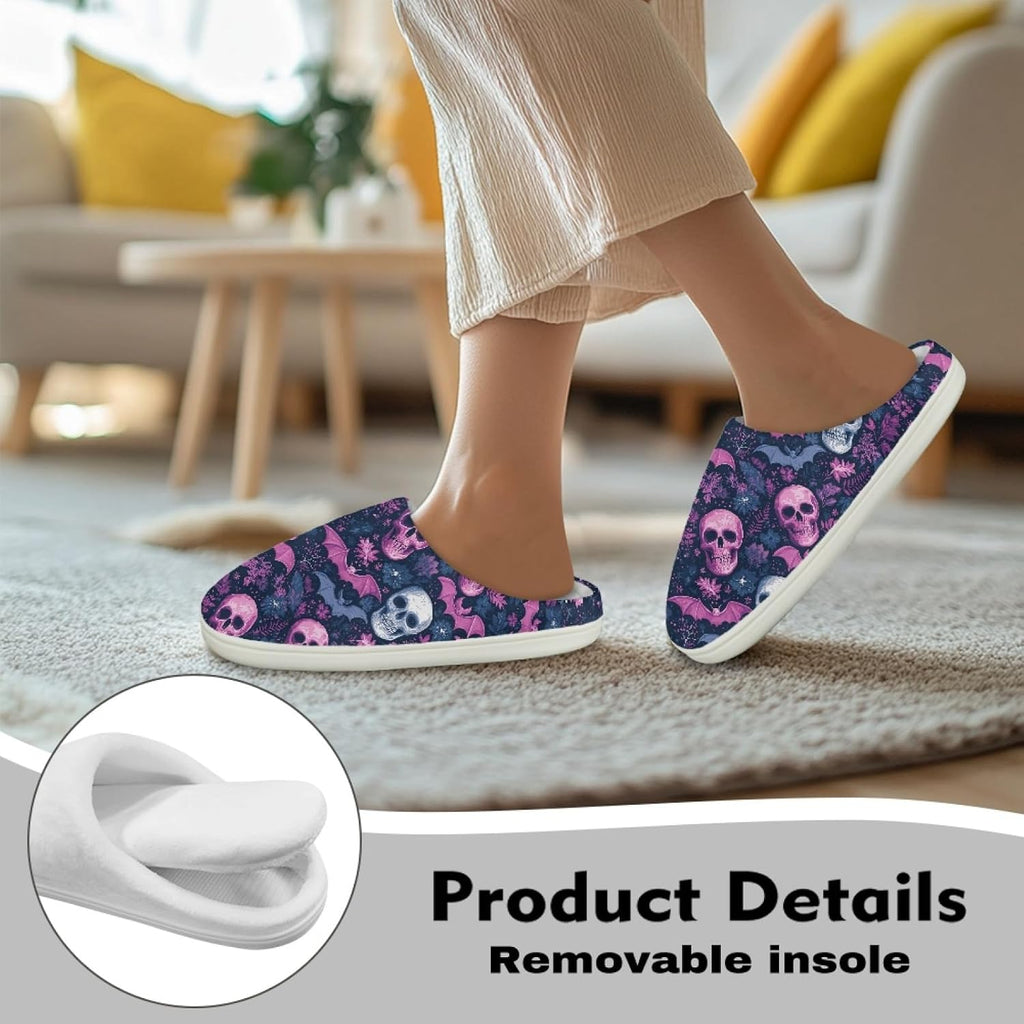 Halloween Print Warm Fall House Slippers