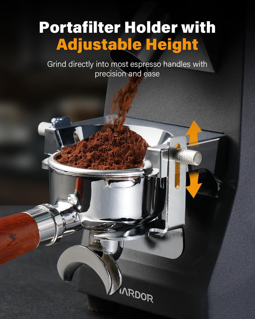 64mm Burr Coffee Grinder, Electric Espresso Coffee Grinders Use with Commercial-Grade Precision, 100 Grind Settings