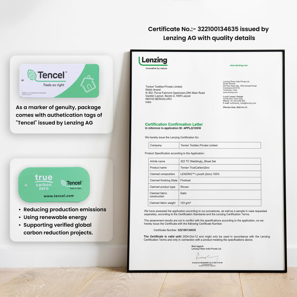 Certified 100% Tencel Eucalyptus California King Lyocell Sheets|4 Piece Set|Sateen Weave|True Carbon Zero|Gentle to