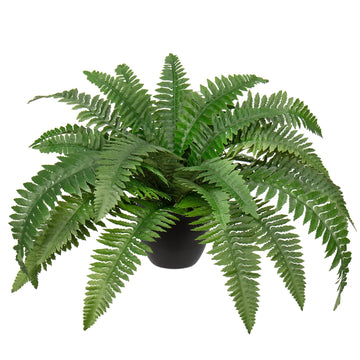 Fake Fern Potted Plant Artificial Boston Ferns in Pot 35 Leaves for Outdoors & Indoor Faux Fern Bush Plant 20inch