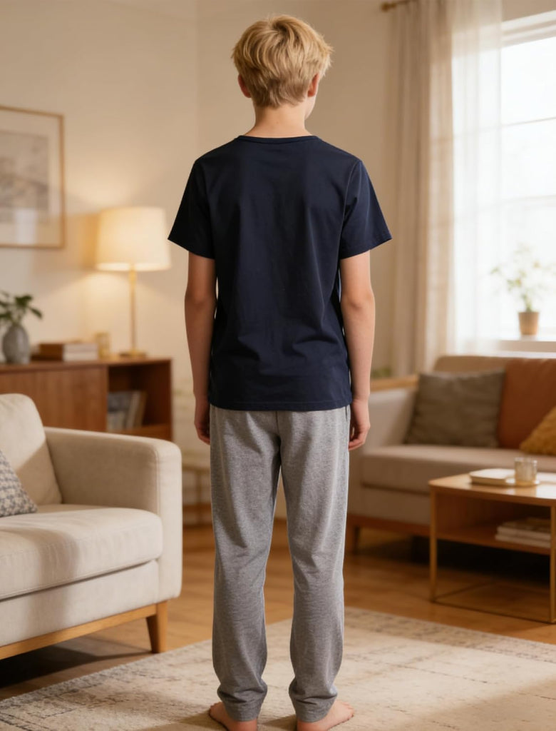 Boys Pajamas 2 Piece Short Sleeve & Pants Pjs Set Soft Fun Sleepwear for Kids