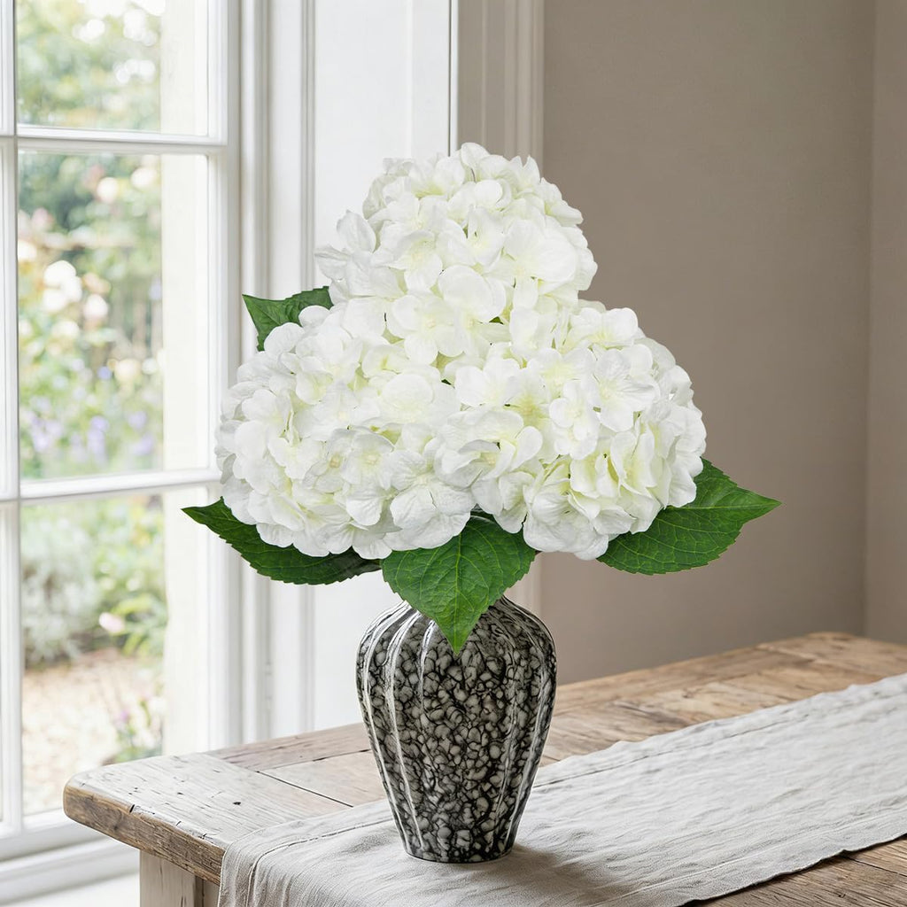 22" White Artificial with Large Blooms