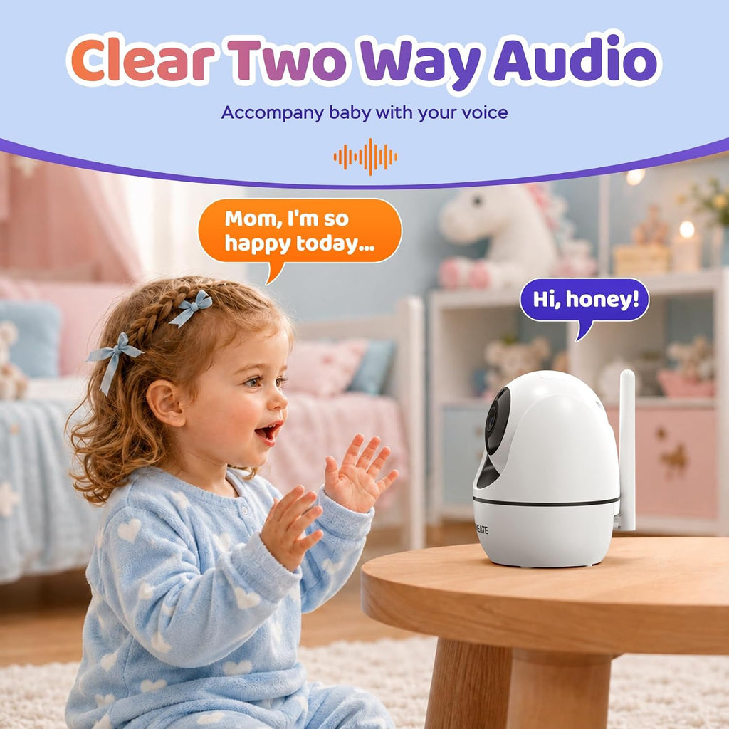 6" Split Screen Video Baby Monitor with 2 Cameras and Audio No WiFi